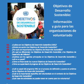 Portada de Objetivos de Desarrollo Sostenible: Información y guía para las organizaciones de voluntariado